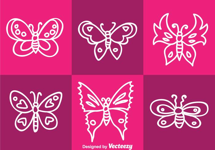 White Butterfly Vector