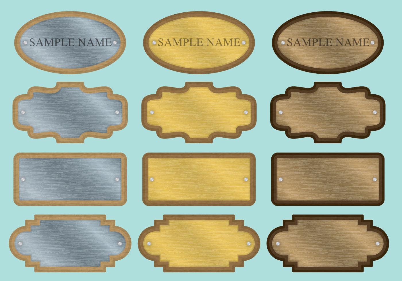 Name Plate Vectors 99987 Vector Art at Vecteezy