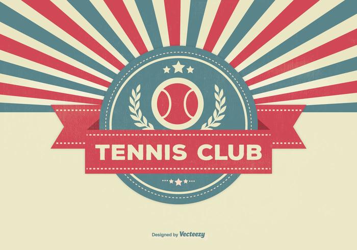 Retro Style Tennis Club Illustration vector