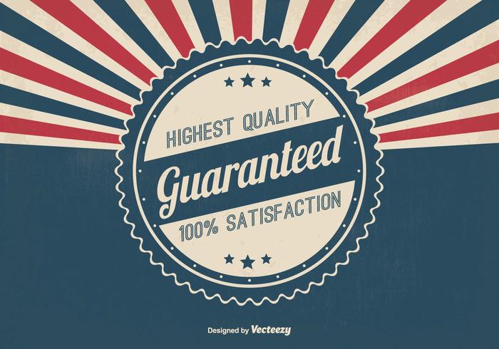 Quality Guaranteed Retro Illustration vector