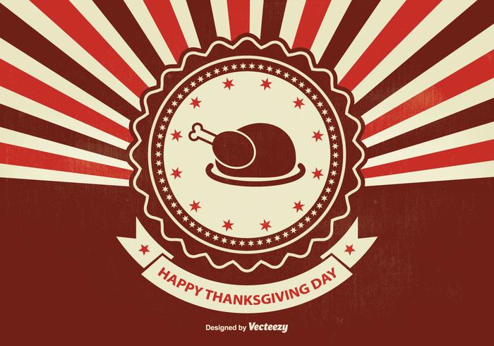 Retro Sunburst Thanksgiving Illustration vector