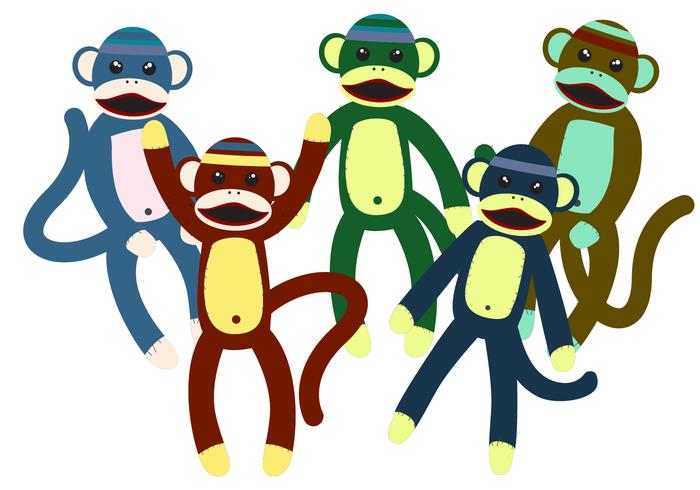 Sock Monkey Toy Vectors