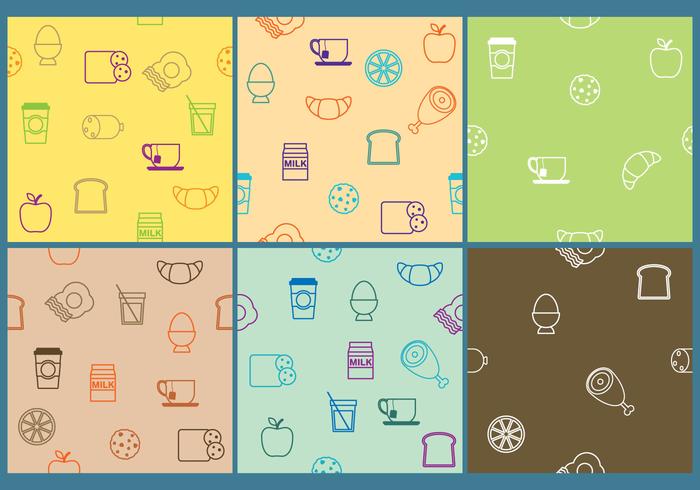 Breakfast Patterns vector