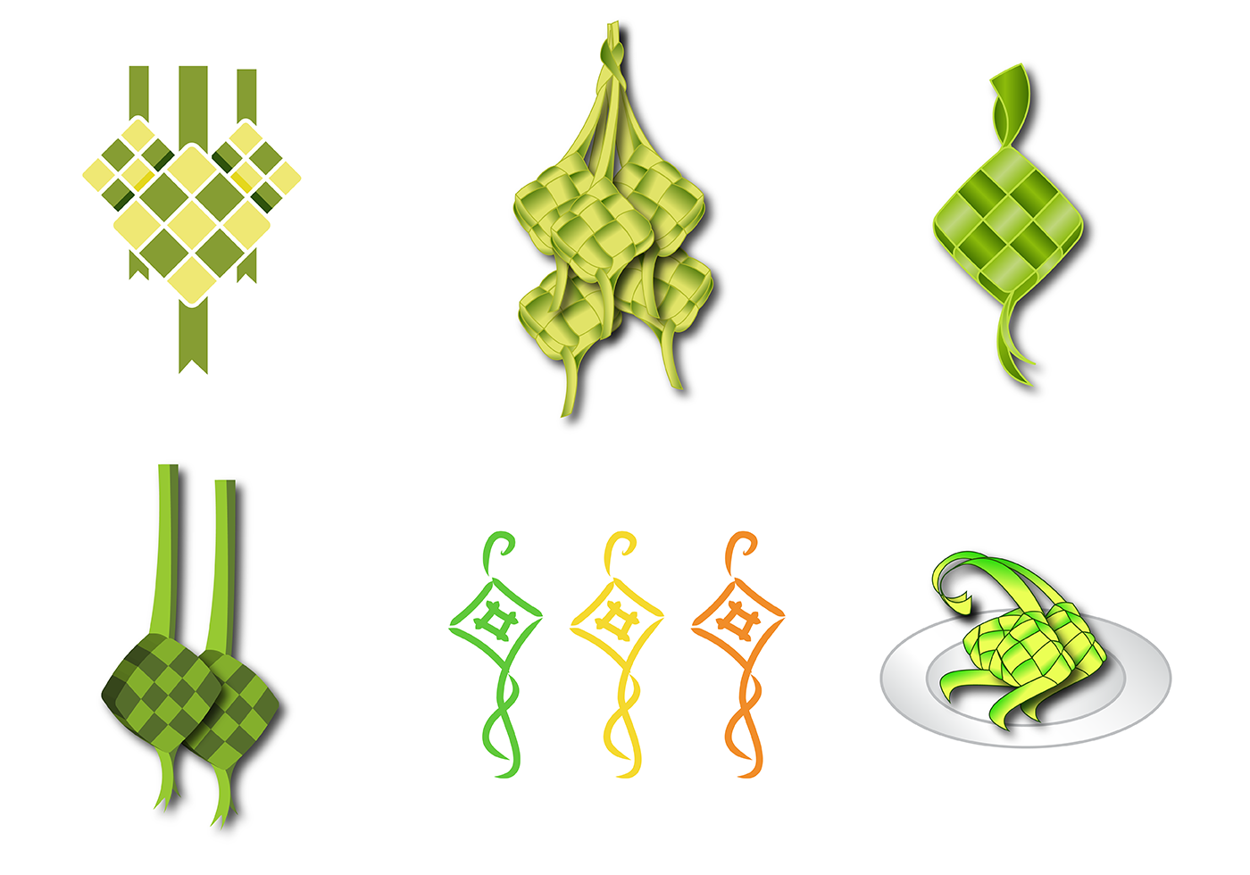 Ketupat Vector - Download Free Vector Art, Stock Graphics 