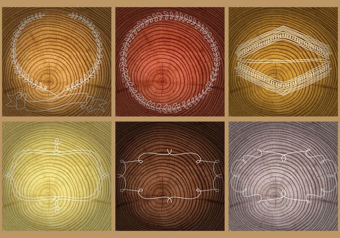 Tree Rings Templates vector