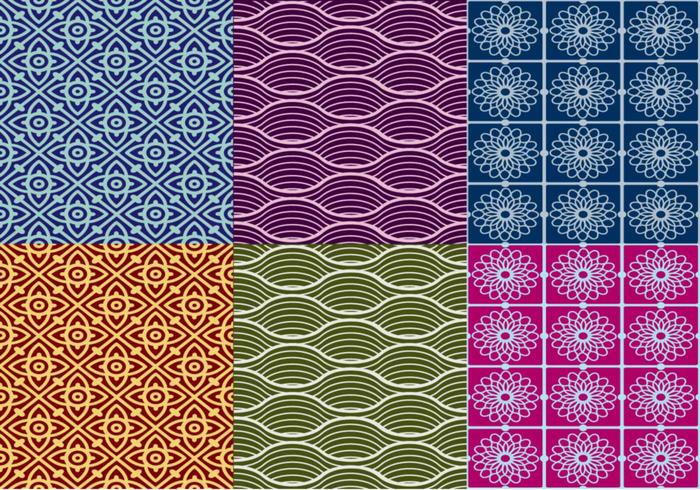 Textured Thai Pattern Vectors