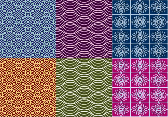 Textured Thai Pattern Vectors