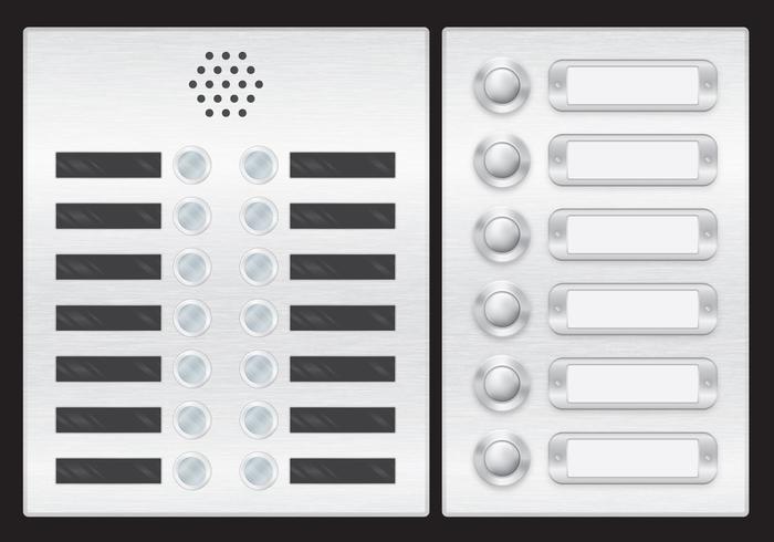 Elevator And Door Button Vectors