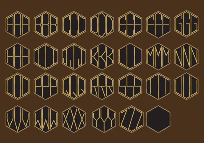 Golden Monogram Vectors