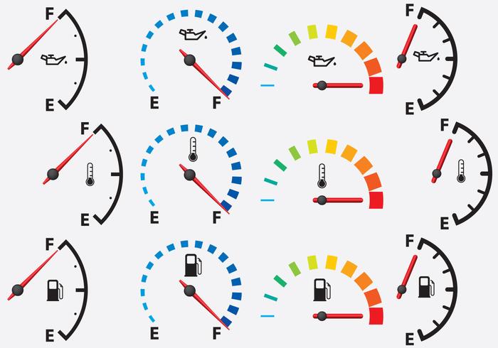 Colorful Gauges vector