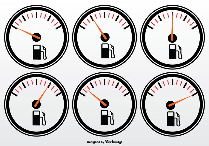 Fuel Gauge Vector Set