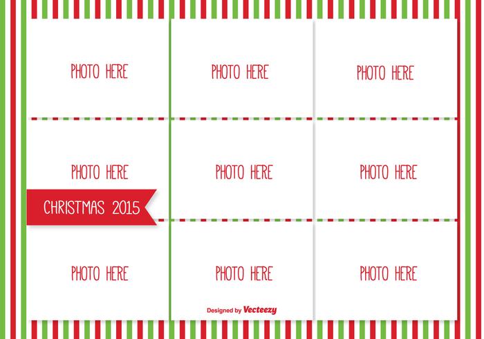 Christmas Photo Collage Template vector