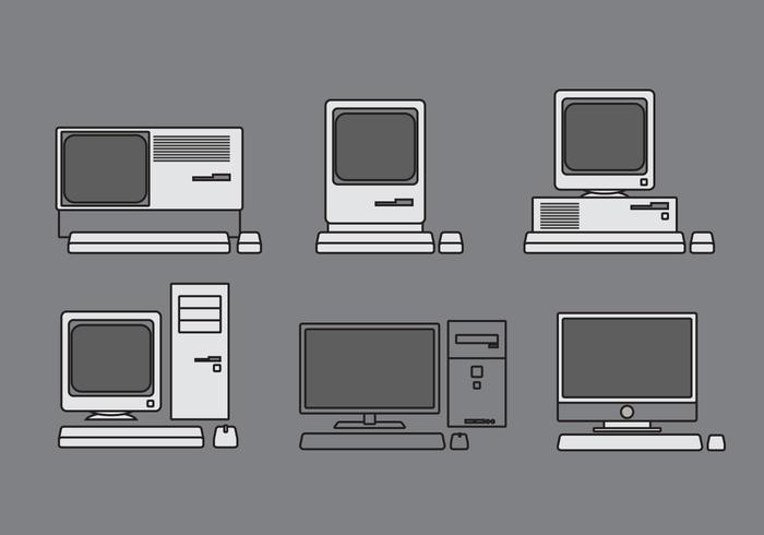 Vector Computer Illustration Set