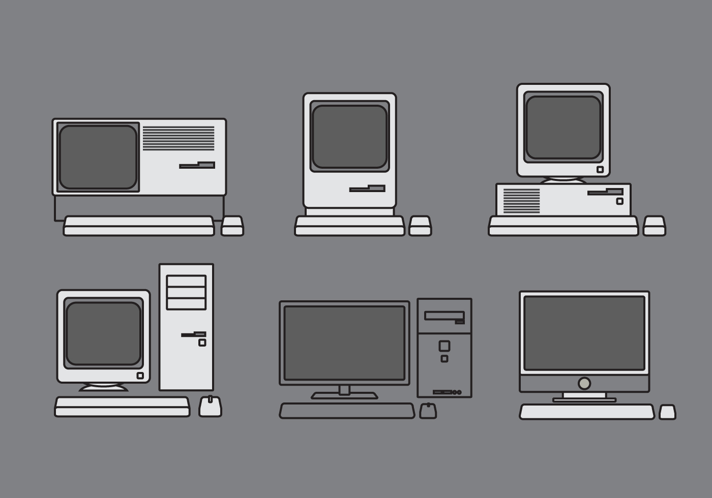 Vector Computer Illustration Set - Download Free Vectors ...