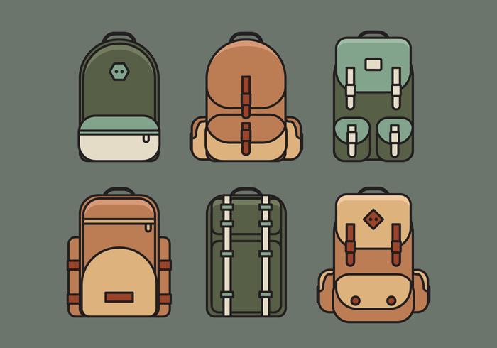 Conjunto de ilustración vectorial bolsa vector