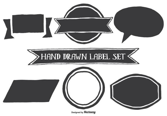 Hand Drawn Style Label Shapes vector