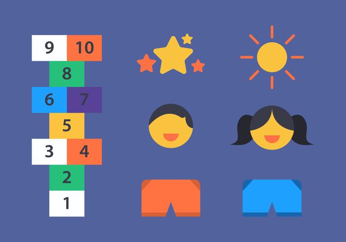 Free Hopscotch Vector Icons 1