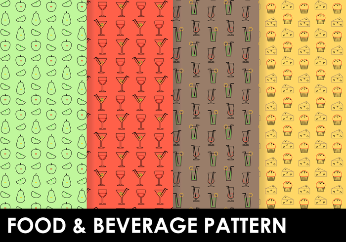 Free Food  Beverage Pattern Vector