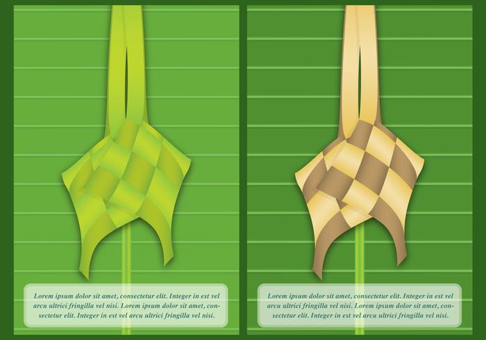 Ketupat Templates vector