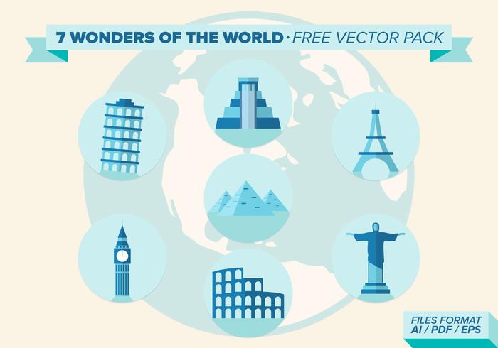 7 Wonders Of The World Free Vector Pack 7 Wonders Of The World Free Vector Pack