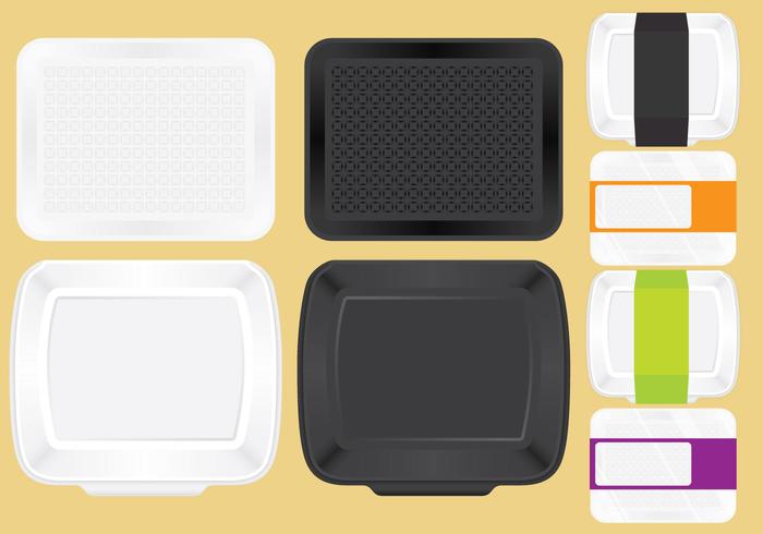 Food Trays For Lunch vector