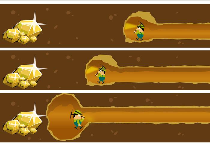 Gold Miner Vector 100252 Vector Art at Vecteezy