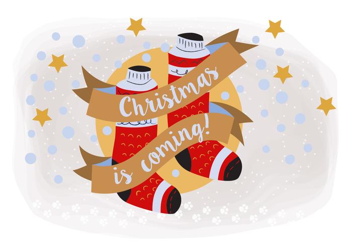 Hand Drawn Christmas Background Illustration vector