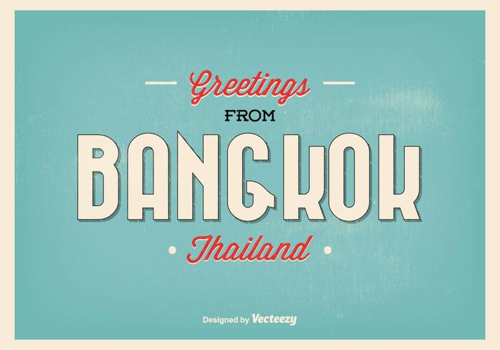 Ilustración de saludo de Bangkok vector