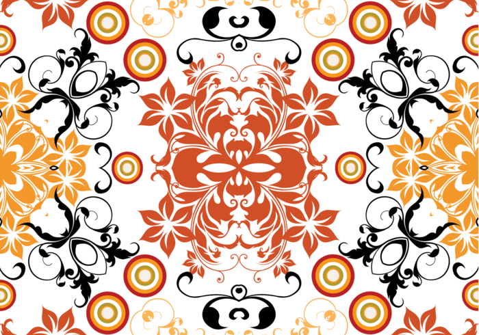 Target Floral Pattern Vector