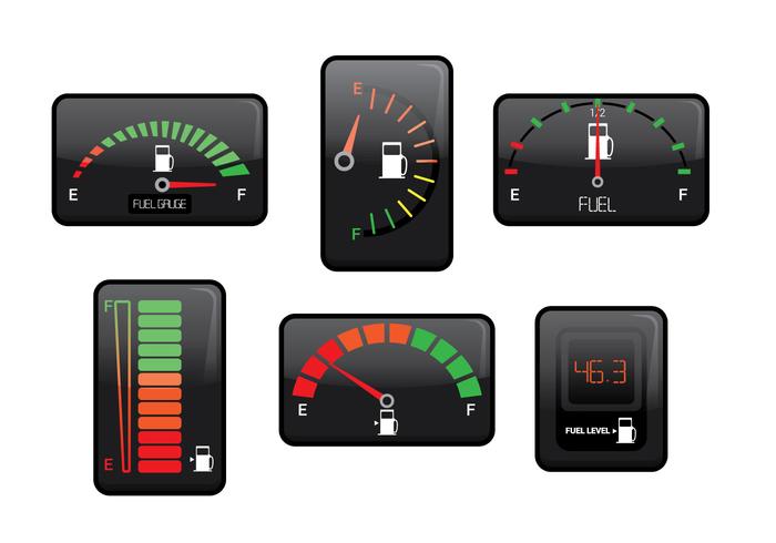 Vector de indicador de combustible