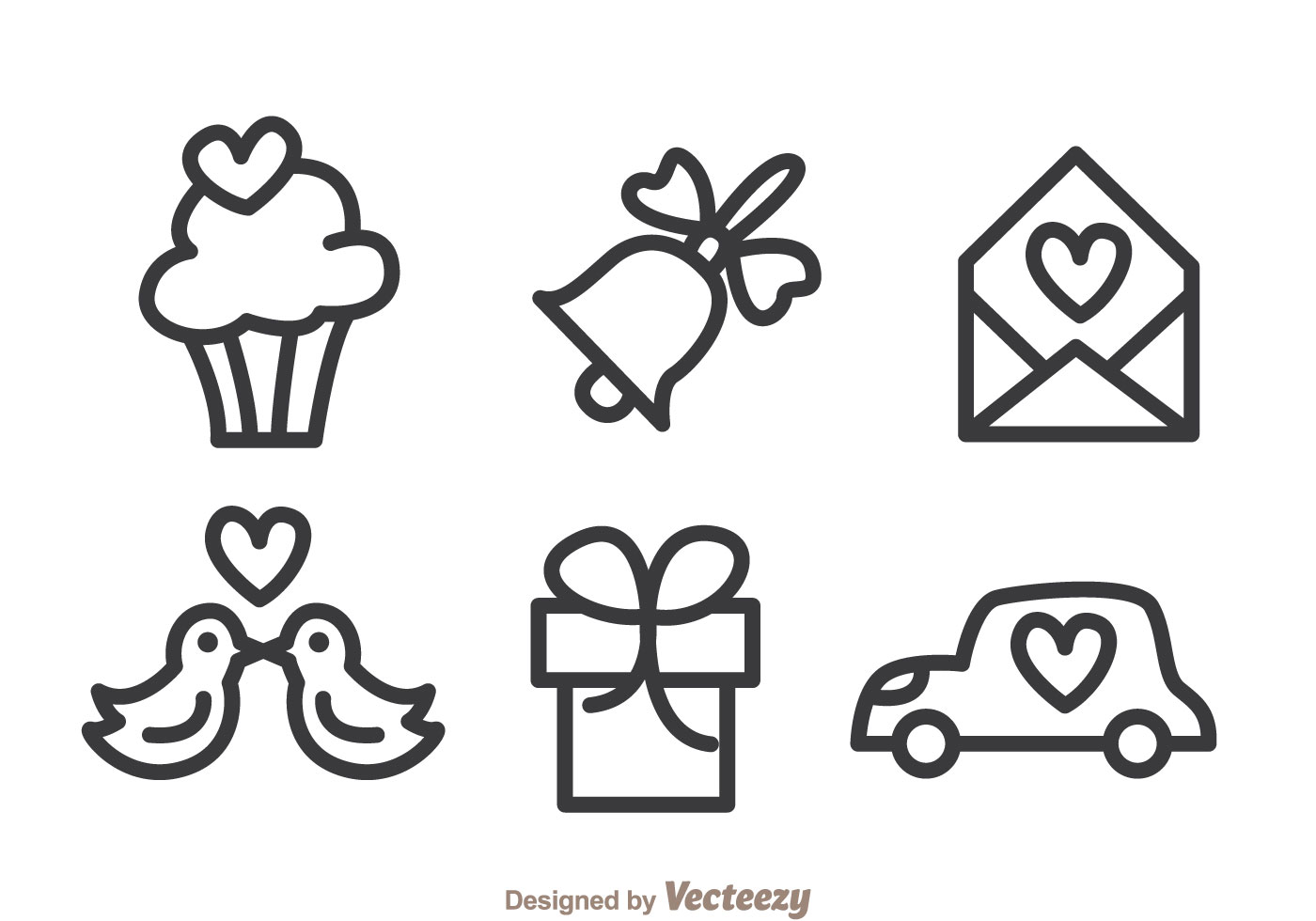 Download Wedding Outline Icons - Download Free Vectors, Clipart Graphics & Vector Art