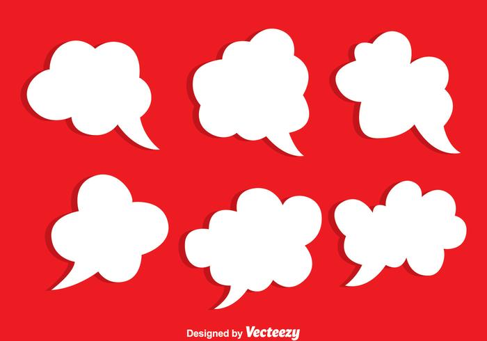 White Callout Speech Bubble Vectors