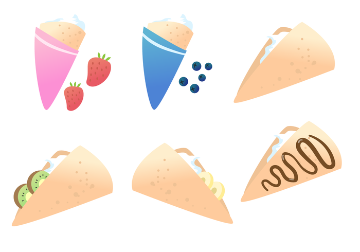 Delicious Crepes Vectors Delicious Crepes Vectors