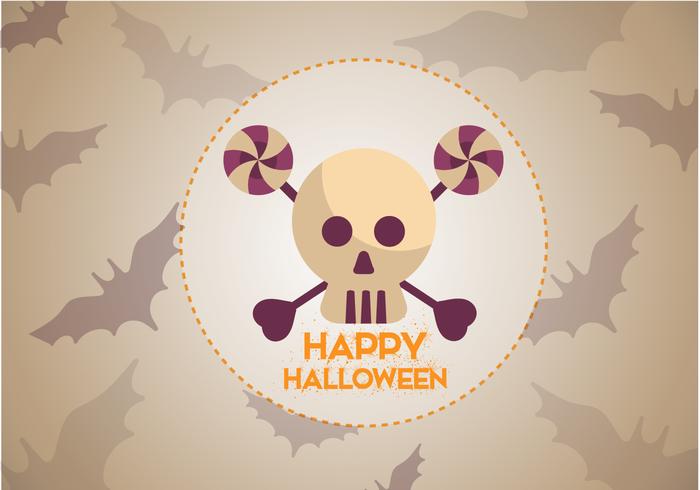Free Skull Bats Halloween Vector Free Skull Bats Halloween Vector