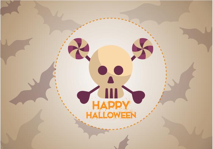 Free Skull Bats Halloween Vector