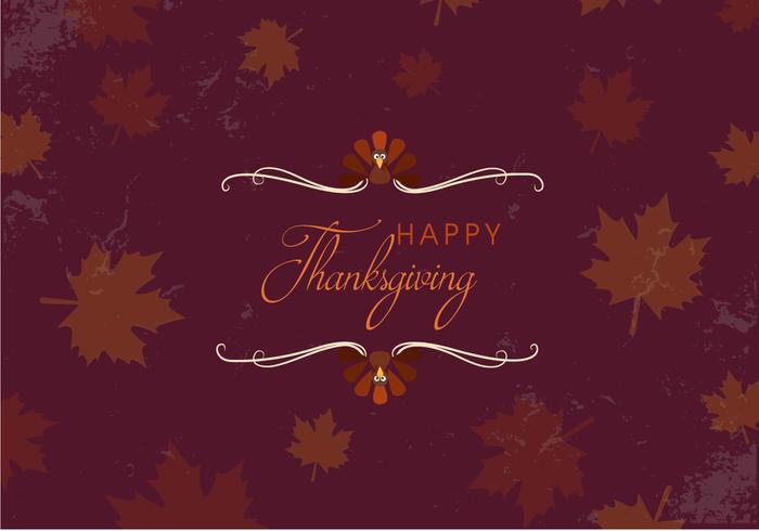Free Happy Thanksgiving Leaves Vector