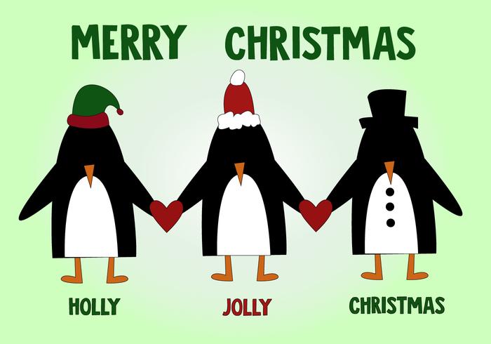 Libere el vector de la Navidad del pingüino