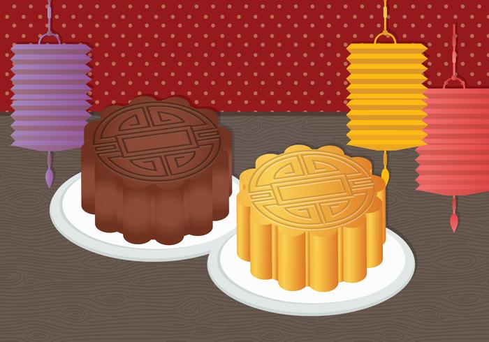 Ilustración vectorial de MoonCake vector