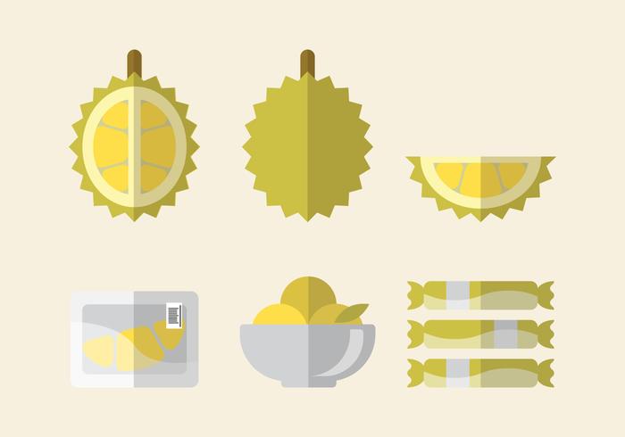 Vector Durian Set Vector Durian Set