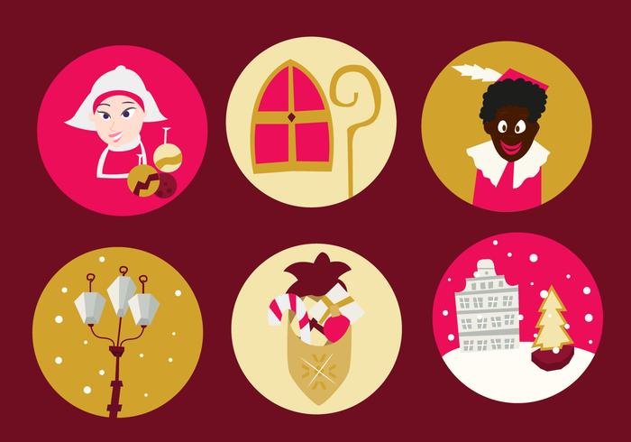 Navidad Países Bajos Iconos Gratis vector