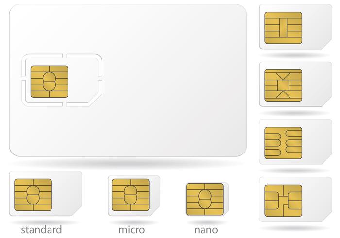 Sim Card Microchip Vectors