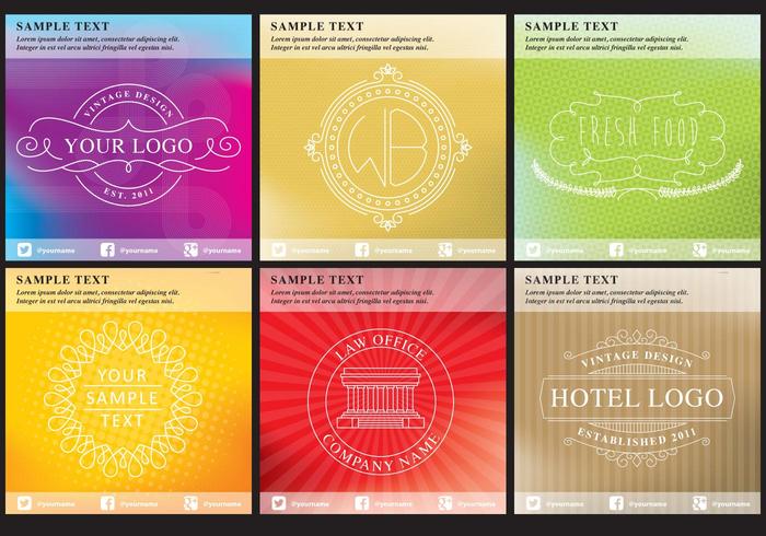 Colorful Logo Backgrounds vector
