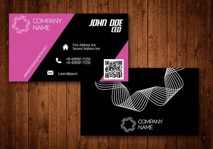 Pink Creative Business Card vector