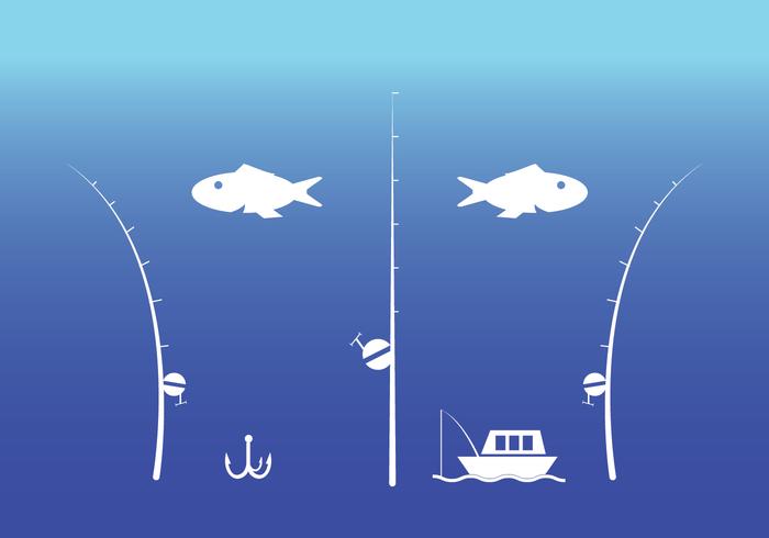 Vector de la barra de pesca