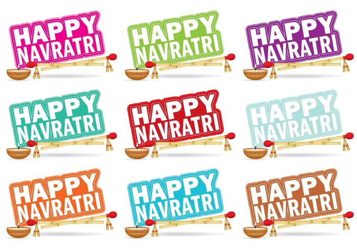 Títulos Navratri vector