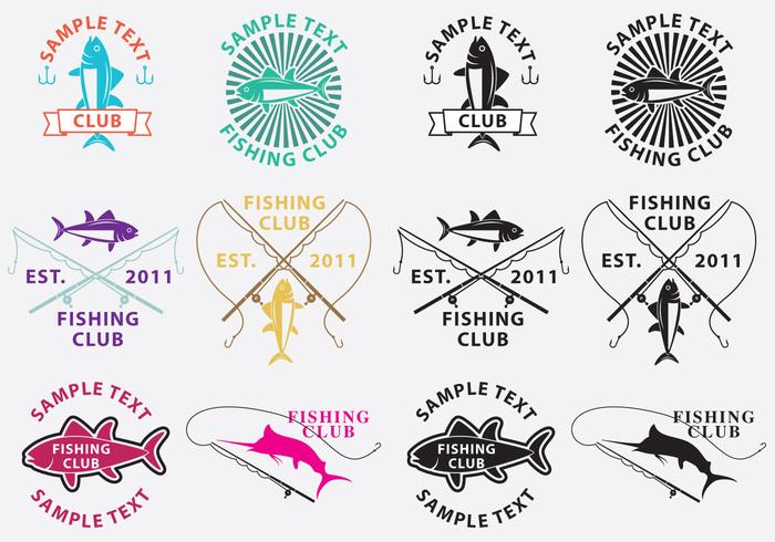 Logos de pesca vector