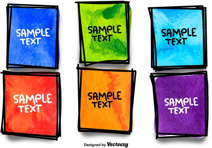 Hand Drawn Colourful Frames vector