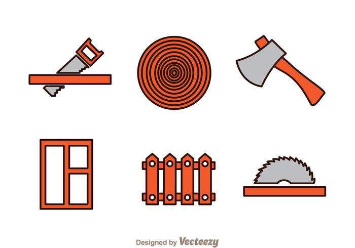 Wood Working Icons vector