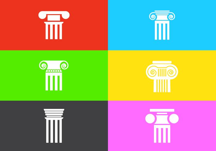 Vector Set of Roman Pillars Vector Set of Roman Pillars