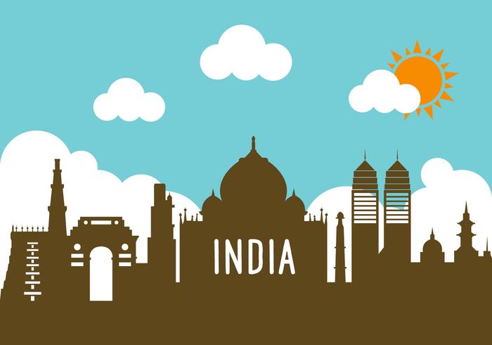 India Landscape in Vector